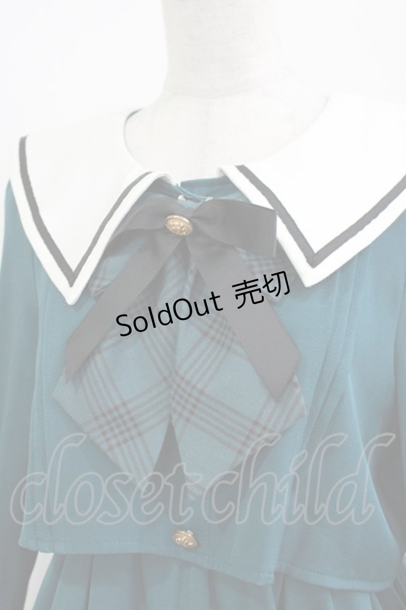 画像4: Amavel / Check Ribbon Setup風セーラーワンピース Free グリーン H-26-05-16-003-CA-OP-NS-ZH (4)