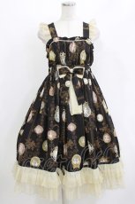 画像1: metamorphose / Vintage cameoハイウエストジャンパースカート サイズ1 ランプブラック(Black) H-26-05-16-004-ME-OP-NS-ZH (1)