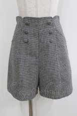 画像1: Fi.n.t / チェックハイウエストショートパンツ Free GRAY×BK H-26-05-16-034-CA-PA-NS-ZH (1)