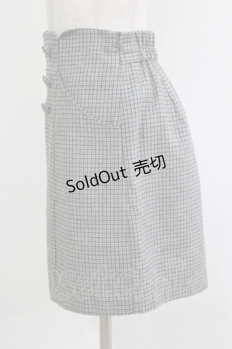 画像2: Fi.n.t / チェックハイウエストショートパンツ Free GRAY×BK H-26-05-16-034-CA-PA-NS-ZH (2)