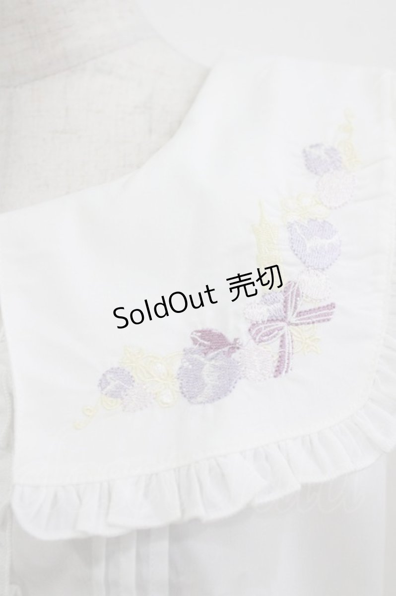 画像3: Amavel / ラプンツェル刺繍ブラウス Free 白 H-26-05-16-043-CA-BL-NS-ZH (3)