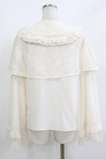 画像3: Amavel / Secret Macaronレースケープブラウス Free アイボリー/ブラウン H-26-05-16-052-CA-BL-NS-ZH (3)
