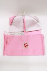 画像1: BABY,THE STARS SHINE BRIGHT / シュガーブーケ刺繍入り帯  ピンク H-26-05-16-064-BA-ZA-NS-ZH (1)