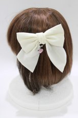 画像2: metamorphose / シフォンリボンバレッタ  オフ H-26-05-16-072-ME-AC-NS-ZH (2)