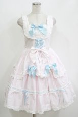 画像1: BABY,THE STARS SHINE BRIGHT / Sweet Heartくみゃちゃんジャンパースカート Free ピンク H-26-05-16-002-BA-OP-NS-ZH (1)