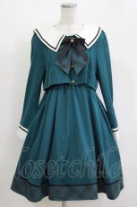画像1: Amavel / Check Ribbon Setup風セーラーワンピース Free グリーン H-26-05-16-003-CA-OP-NS-ZH (1)