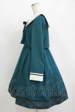 画像2: Amavel / Check Ribbon Setup風セーラーワンピース Free グリーン H-26-05-16-003-CA-OP-NS-ZH (2)