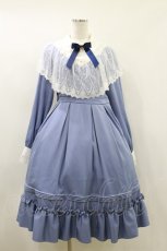 画像1: Amavel / Classical Flowerレースケープワンピース Free ブルー H-26-05-17-034-CA-OP-NS-ZH (1)
