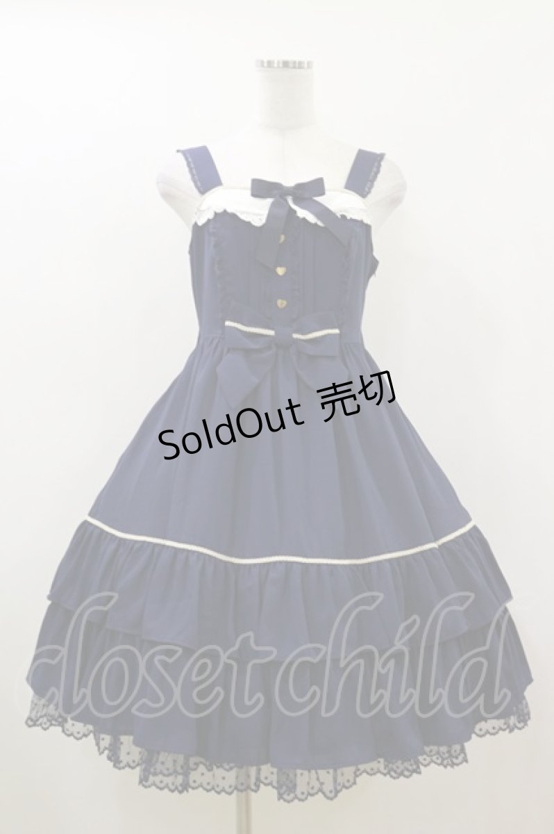 画像1: Angelic Pretty / Raffineジャンパースカート Free ネイビー H-26-05-17-050-AP-OP-NS-ZH (1)