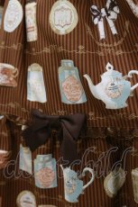 画像4: metamorphose / 【プラスサイズ】Classic Tea House レースアップジャンパースカート プラスサイズ ブラウン H-26-05-17-054-ME-OP-NS-ZH (4)