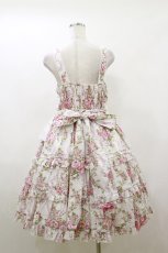 画像2: metamorphose / 【プラスサイズ】シャーロットティアードジャンパースカート プラスサイズ オフ白 H-26-05-17-055-ME-OP-NS-ZH (2)