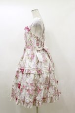 画像3: metamorphose / 【プラスサイズ】シャーロットティアードジャンパースカート プラスサイズ オフ白 H-26-05-17-055-ME-OP-NS-ZH (3)