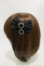 画像2: DearMyLove / ゆらゆらパールハートビジュー2個セットヘアクリップ  ブラック H-26-05-17-064-GO-AC-NS-ZH (2)