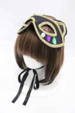 画像1: ATELIER　Ruby / Mask Headdress  黒 H-26-05-17-1001-EL-ZA-KB-ZH (1)