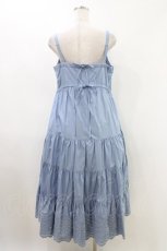 画像2: Jane Marple Dans Le Salon / Typewriter lace tiered dress  ブルー H-26-05-17-1031-JM-OP-KB-ZH (2)