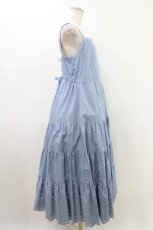 画像3: Jane Marple Dans Le Salon / Typewriter lace tiered dress  ブルー H-26-05-17-1031-JM-OP-KB-ZH (3)