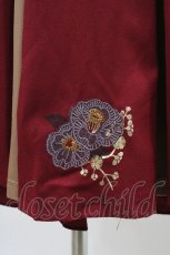 画像4: Ozz oneste / 椿刺繍スカート  エンジ H-26-05-17-1033-OO-SK-KB-ZH (4)