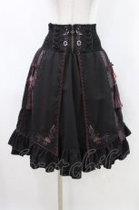 画像1: Ozz oneste / タッセルチャーム付刺繍スカート  黒 H-26-05-17-1034-OO-SK-KB-ZH (1)