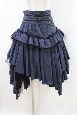 画像1: Ozz Croce / イレギュラーティアードスカート  紺 H-26-05-17-1035-OO-SK-AK-ZH (1)
