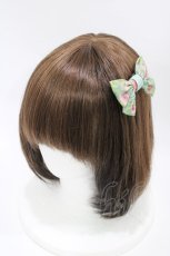 画像1: Michal Negrin / リボンバレッタ  グリーン H-26-05-17-1006-LO-AC-KB-ZH (1)