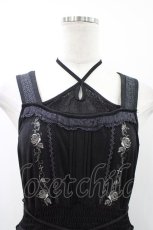画像3: Ozz oneste / 薔薇刺繍ホルターワンピース  黒 H-26-05-17-1045-OO-OP-AK-ZH (3)