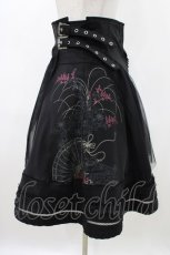 画像3: Ozz oneste / レイヤードプリントスカート  黒 H-26-05-17-1052-OO-SK-AK-ZH (3)