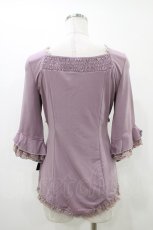 画像2: Ozz Croce / 薔薇刺繍編み上げ半袖トップス  ローズ H-26-05-17-1055-OO-TO-AK-ZH (2)