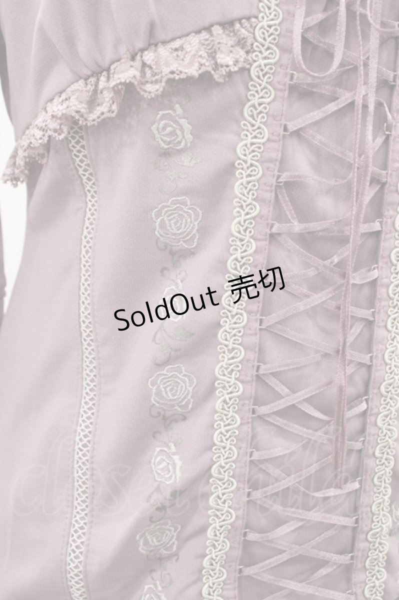 画像3: Ozz Croce / 薔薇刺繍編み上げ半袖トップス  ローズ H-26-05-17-1055-OO-TO-AK-ZH (3)