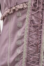 画像3: Ozz Croce / 薔薇刺繍編み上げ半袖トップス  ローズ H-26-05-17-1055-OO-TO-AK-ZH (3)