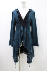 画像1: Ozz oneste / バック刺繍ロングカーデ  グリーン H-26-05-17-1056-OO-TO-AK-ZH (1)