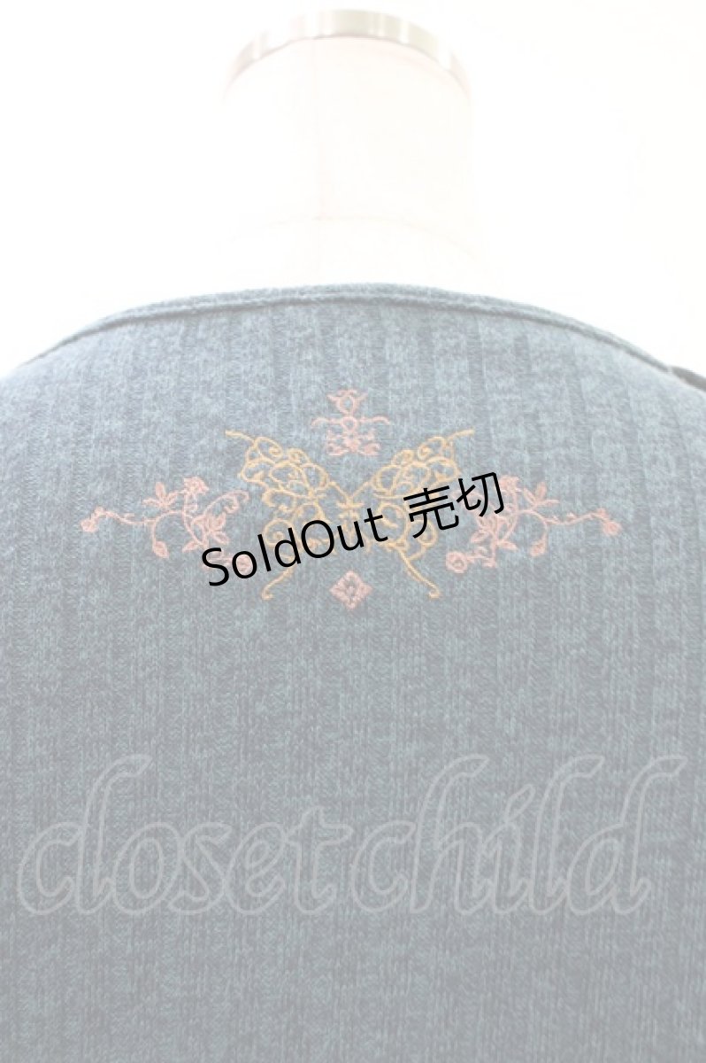 画像3: Ozz oneste / バック刺繍ロングカーデ  グリーン H-26-05-17-1056-OO-TO-AK-ZH (3)