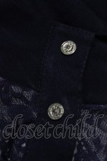 画像4: Ozz oneste / ハイネックプリントトップス  紺 H-26-05-17-1057-OO-TO-AK-ZH (4)