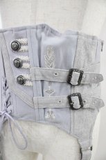 画像4: Rozen Kavalier / アシメデザインショートコルセット  ブルーグレー H-26-05-17-1018-OO-ZA-KB-ZH (4)