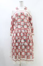 画像1: Jane Marple Dans Le Salon / Winter leafのタブリエドレス  ピンク H-26-05-17-1026-JM-OP-KB-ZH (1)