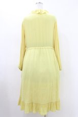 画像2: Jane Marple / クレープジョーゼットThistle embroideryドレス  イエロー H-26-05-17-1027-JM-OP-KB-ZH (2)