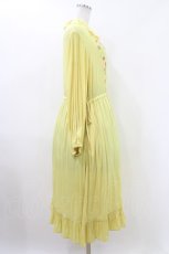 画像3: Jane Marple / クレープジョーゼットThistle embroideryドレス  イエロー H-26-05-17-1027-JM-OP-KB-ZH (3)