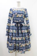 画像1: Emily Temple cute / パッケージチーズワンピース  ネイビー H-26-05-17-1029-ET-OP-KB-ZH (1)