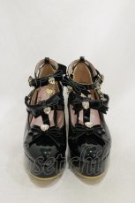 画像1: LIZ LISA / アンクレットストラップ3連リボンパンプス 3(L) ブラックエナメル H-26-05-17-077-LO-SH-NS-ZH (1)