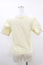 画像2: F&A / スズラン刺繍パフT Free IVORY H-26-05-17-011-CA-TO-NS-ZH (2)