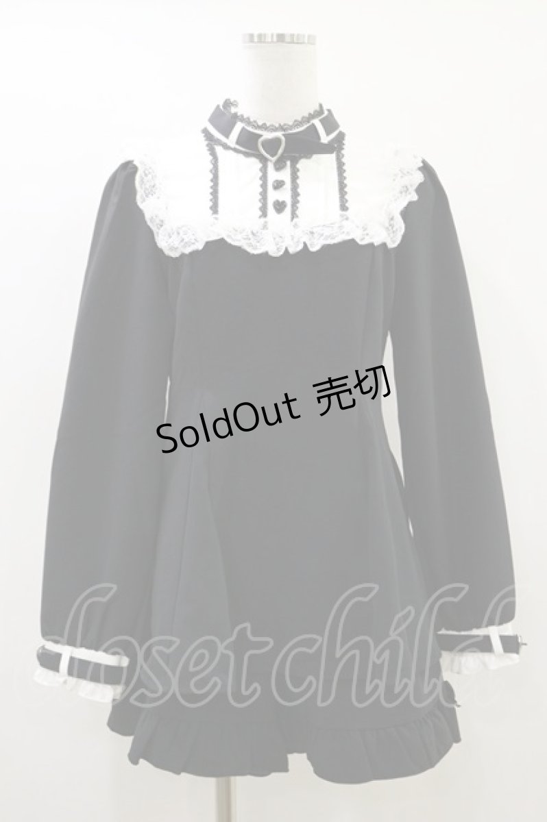 画像1: DearMyLove / ハートチョーカーヨークレースセットアップ L ブラック H-26-05-17-015-GO-OP-NS-ZH (1)