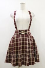 画像1: axes femme POETIQUE / サス付バックフリルスカート M ボルドー H-26-05-17-026-AX-SK-NS-ZH (1)