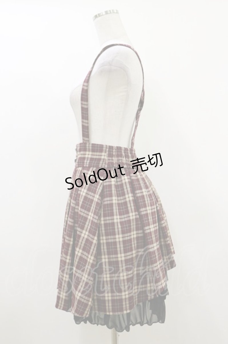 画像3: axes femme POETIQUE / サス付バックフリルスカート M ボルドー H-26-05-17-026-AX-SK-NS-ZH (3)