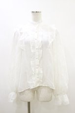 画像1: axes femme kawaii / クラシカルレーシーブラウス M 白 H-26-05-17-004-AX-BL-NS-ZH (1)
