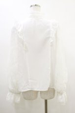 画像2: axes femme kawaii / クラシカルレーシーブラウス M 白 H-26-05-17-004-AX-BL-NS-ZH (2)
