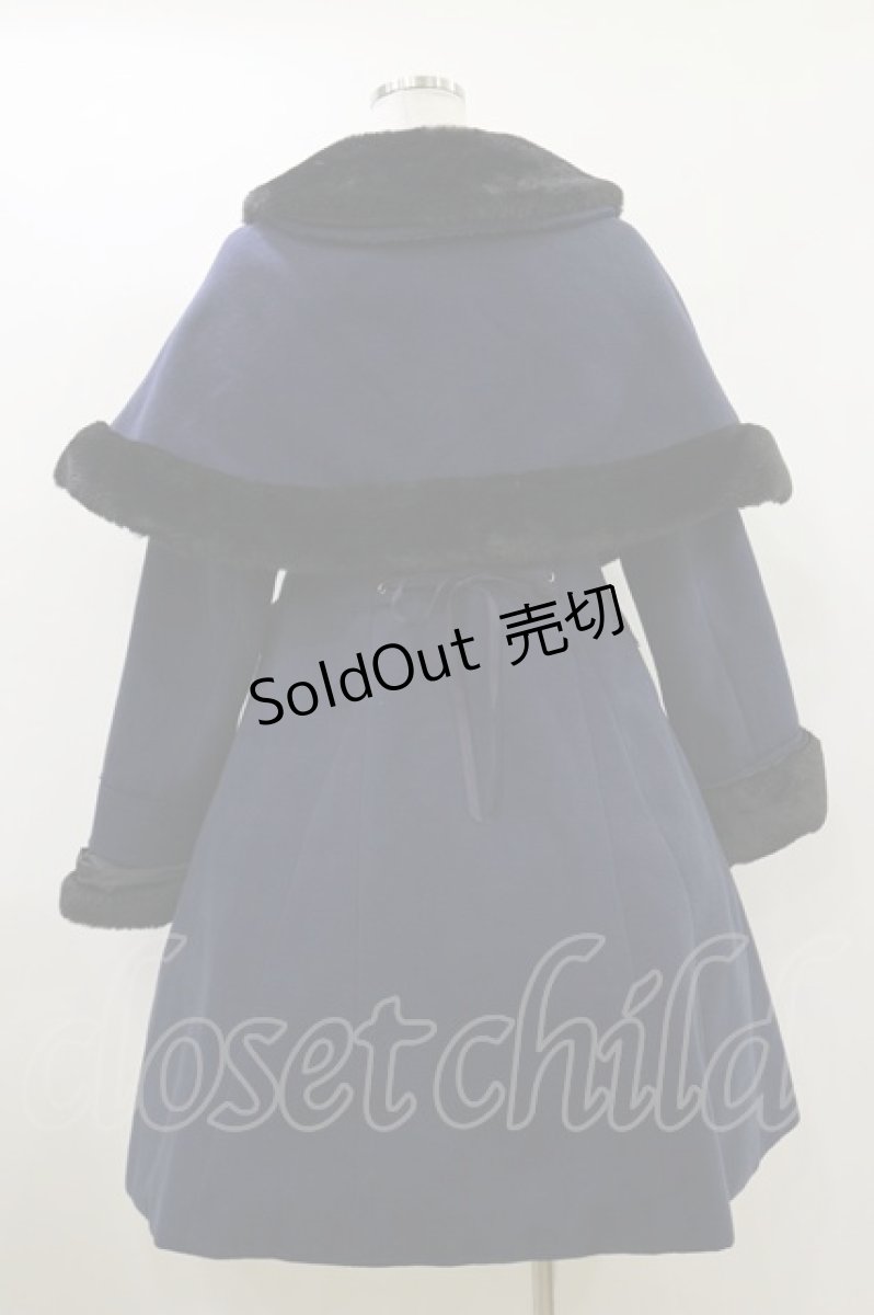 画像2: Amavel / Antique Dollケープロングコート Free ネイビー H-26-05-17-032-CA-CO-NS-ZH (2)