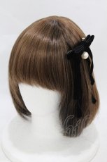 画像1: Angelic Pretty / Lady Ribbonバレッタ  ブラック H-26-05-18-062-AP-AC-NS-ZH (1)