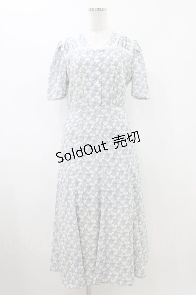 画像1: an another angelus / ヨークデザインフレンチローズ柄ワンピース Free OFF×BL H-26-05-18-1031-CA-OP-NS-ZH (1)