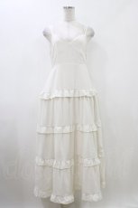 画像1: DearMyLoveRose / ティアードフリルアレンジリボンキャミワンピ LL オフ H-26-05-18-1039-EL-OP-NS-ZH (1)