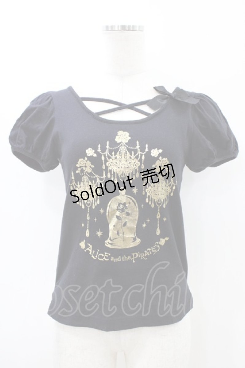 画像1: ALICE and the PIRATES / Beauty and the Rose promise Tシャツ Free ブラック/ゴールド H-26-05-18-1049-PA-TS-NS-ZH (1)