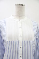 画像3: Fi.n.t / ヨーク切替ストライプシャツ Free BLUE×WH H-26-05-18-1050-CA-BL-NS-ZH (3)